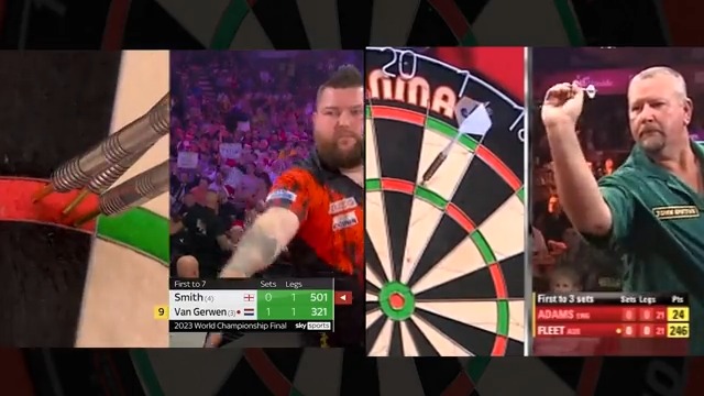 That Tony Fleet v Martin Adams leg is doing the rounds yet again. You won't believe how many nine-darters you can watch before it ends...