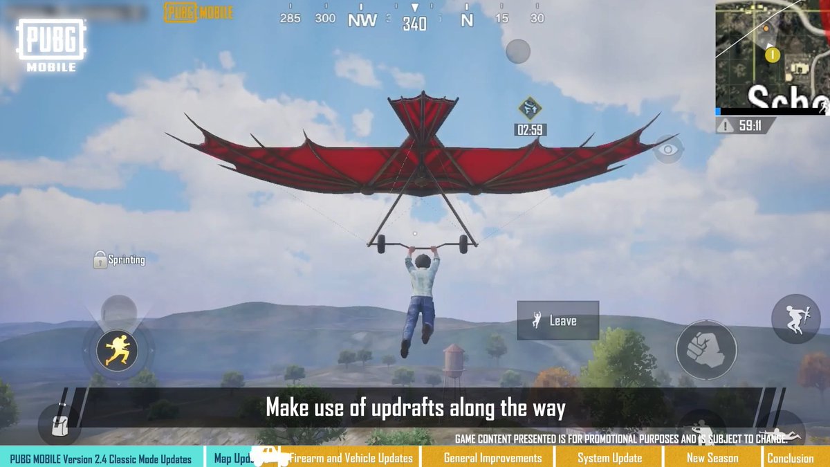 Hang gliders, elevators, 2-seat bikes, map updates, &amp; weapon adjustments. This upcoming update is 📦 PACKED with great game enhancements! Learn about everything coming in the next big #PUBGMOBILE update! 📲 #PUBGMOBILEC4S10 #C4S10BRUPDATES