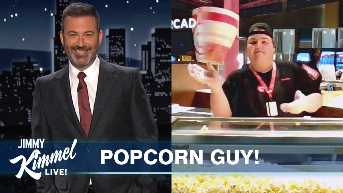 Jimmy has a big surprise for the #PopcornGuy!!! 😍❤️🍿