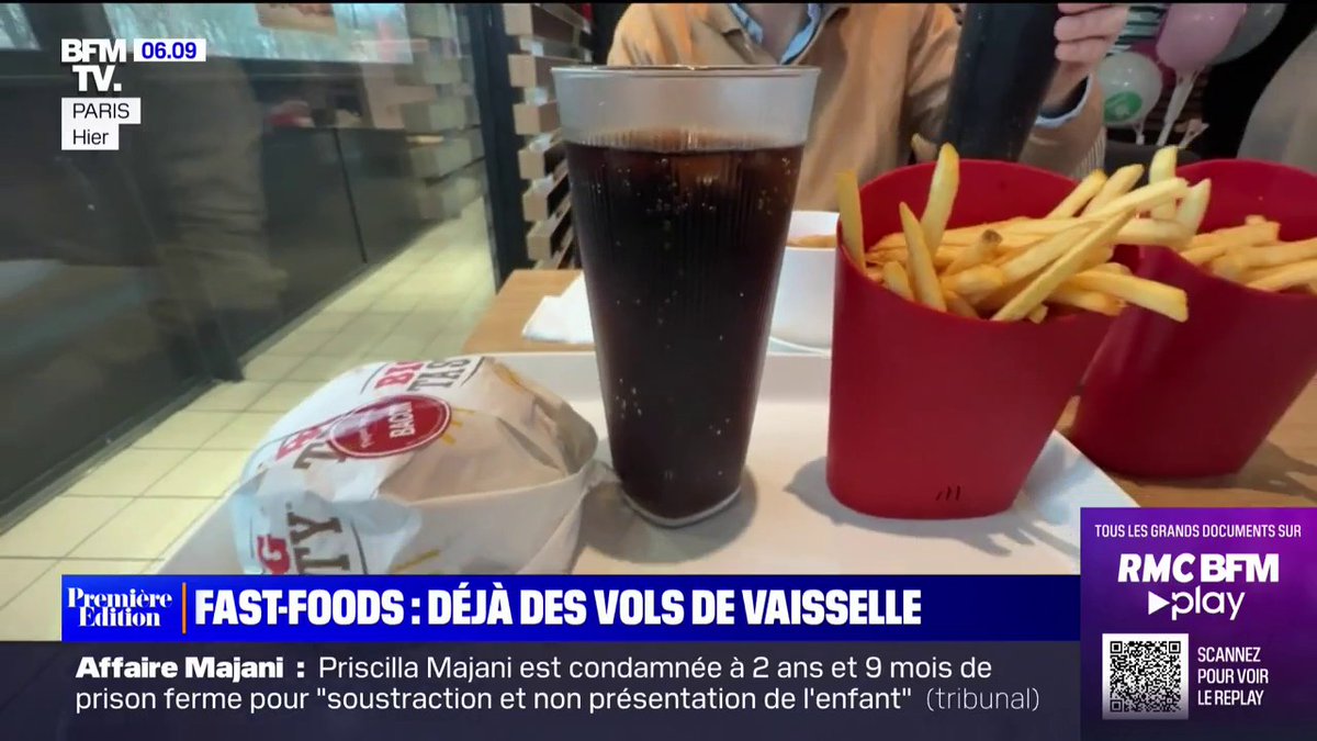 🍟 Vaisselle réutilisable: les fast-food constatent déjà des vols