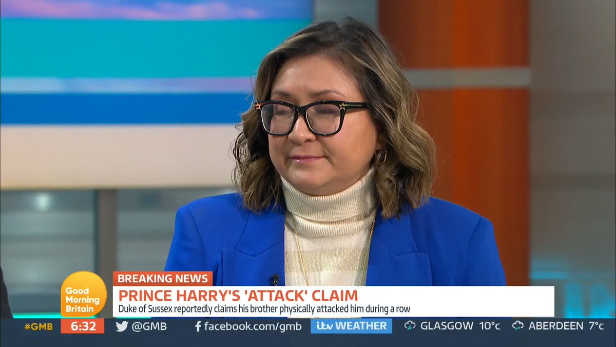 Prince Harry is claiming William physically attacked him during a row in 2019. Ayesha Hazarika tells Susanna Reid and Ben that while she got the impression that Harry and William's relationship had 'soured' but she had 'no indication of anything of this nature.'
