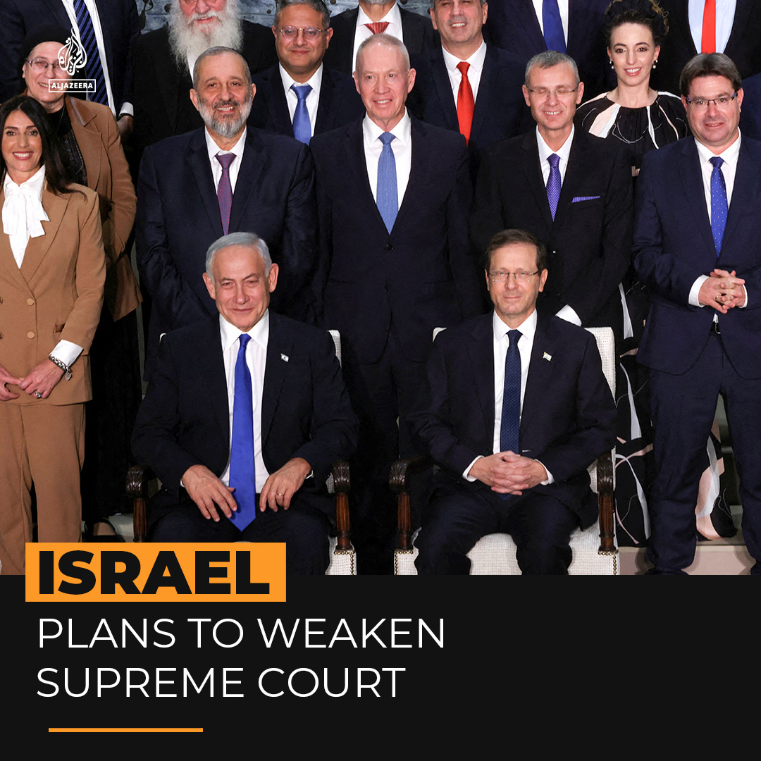 “This is going to mean the end of Israel as a liberal democracy.” Israel’s new government has unveiled plans to overhaul the justice system and significantly weaken the Supreme Court ⤵️