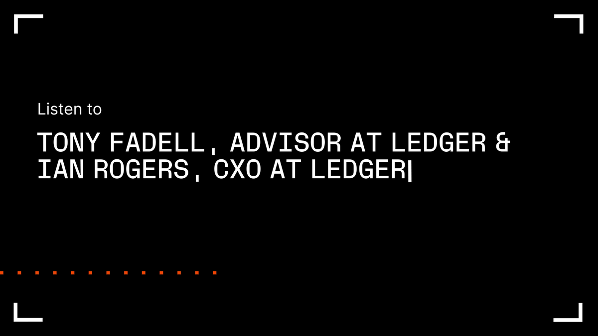 We've unveiled our next-gen Web3 device, Ledger Stax. This week On the #Ledger, our CXO ian c rogers &amp; Ledger Stax inventor Tony Fadell discuss the Ledger Stax journey, from the initial inspiration to today, and why it represents the next step in Web3 security: