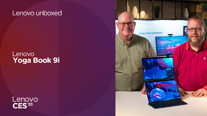 No, you're not seeing double. 👀 Open a book of unlimited possibilities with the Yoga Book 9i’s dual-screen design and enhance how you work & play! #LenovoCES #CES2023