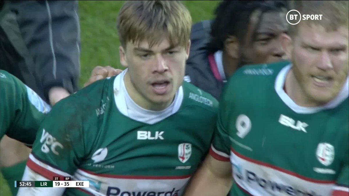 Going all on his own 🏃♂️💨 #OnThisDay in 2020, Ollie Hassell-Collins took on the Exeter team and scored this incredible solo try for London Irish.