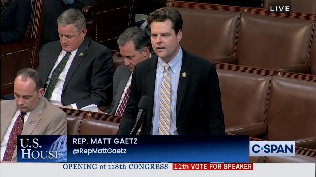 I’m formally nominating President Donald J. Trump for Speaker of the House. Make the House of Representatives Great Again!