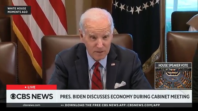 Joe Biden says American families can "make a difference in their lives" with tax credits "to make their homes more energy efficient" and "by putting on new windows, new doors."