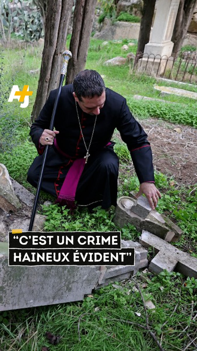 La communauté chrétienne est sous le choc à Jérusalem-Est occupée : un cimetière historique a été profané, un acte imputé à des suprémacistes israéliens :