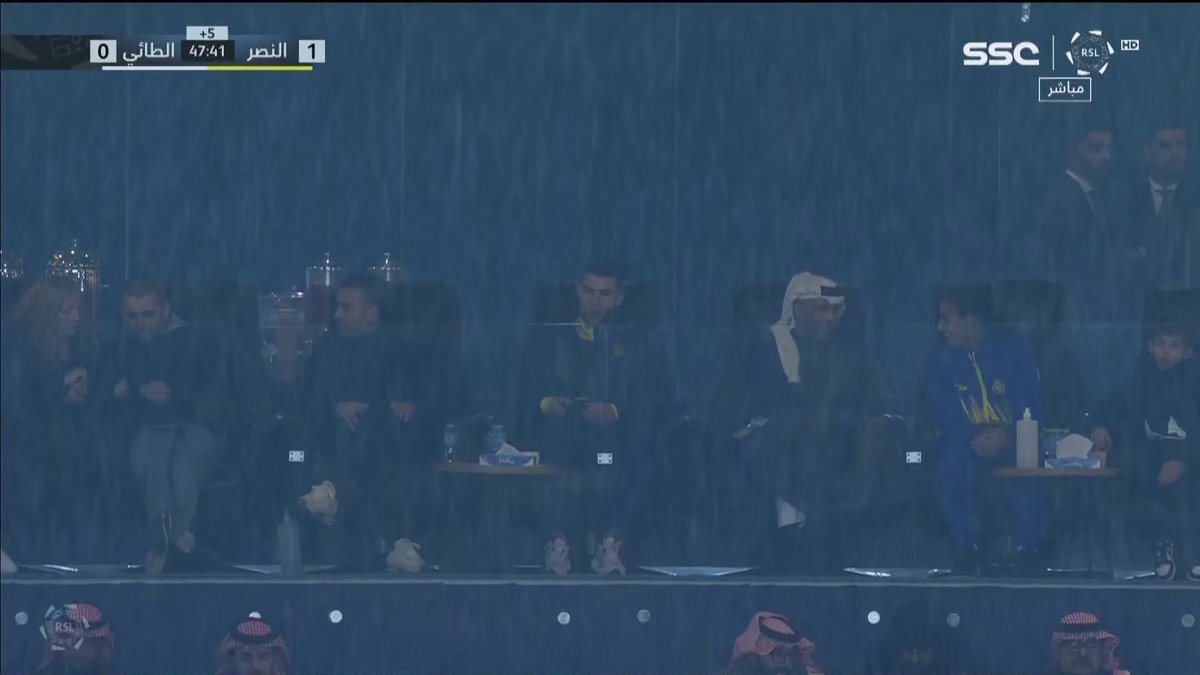 نصر ومطر🌧.. ورونالدو🔵🟡 #النصر_الطائي | #SSC