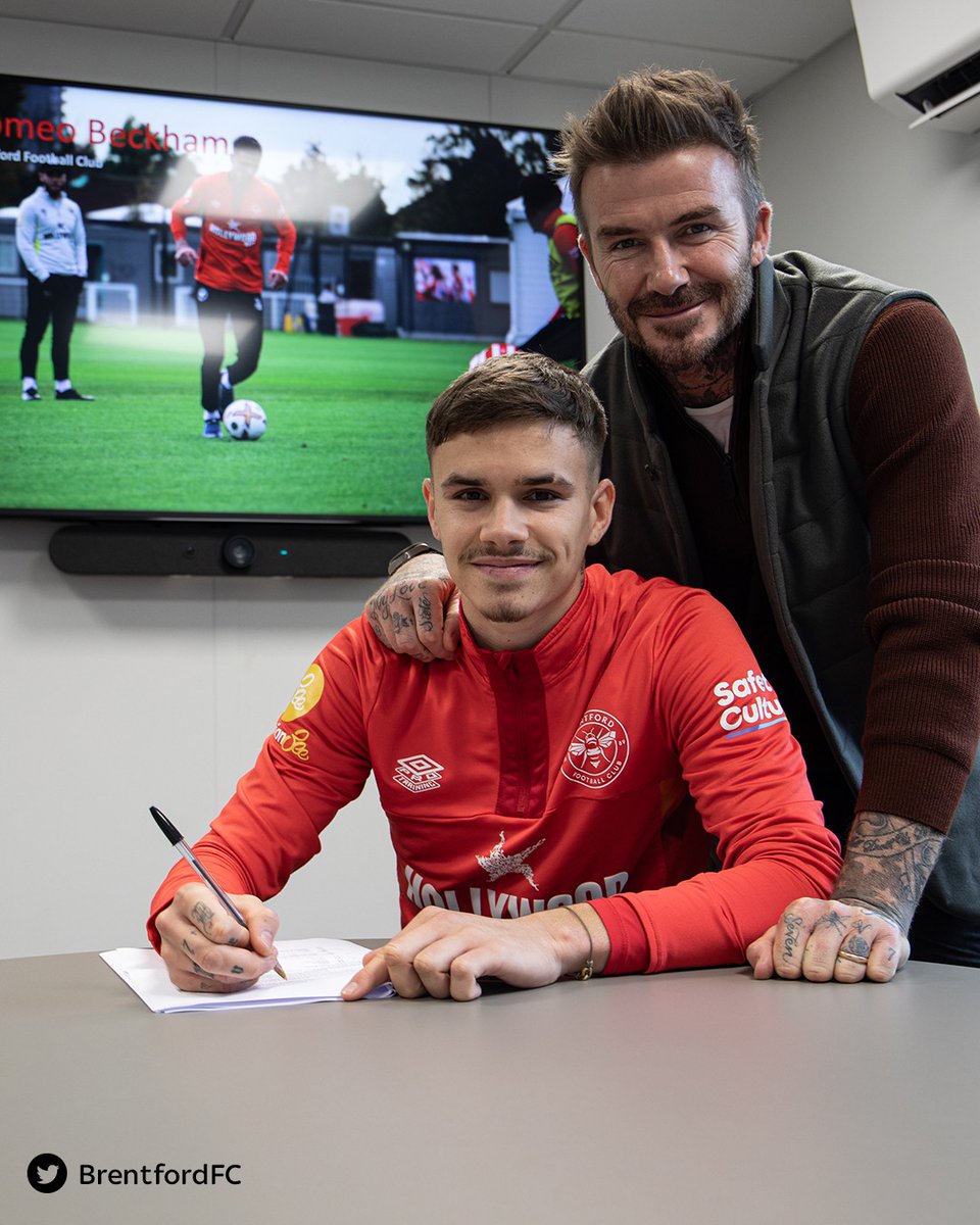 BREAKING: Brentford have confirmed the signing of Romeo Beckham from Inter Miami until the end of the 2022/23 season ✍️