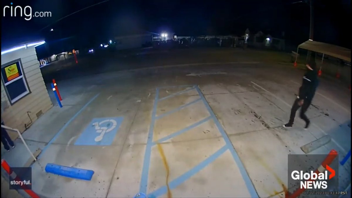 WATCH: Two suspects accidentally set themselves on fire as they tried to light up an Immigration Services office in Bakersfield, Calif., on Monday. Read more: