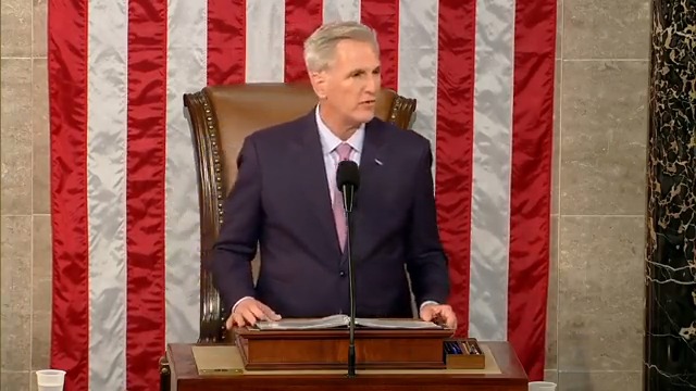 Speaker McCarthy: "Our very first bill will repeal the funding for 87,000 new IRS agents."
