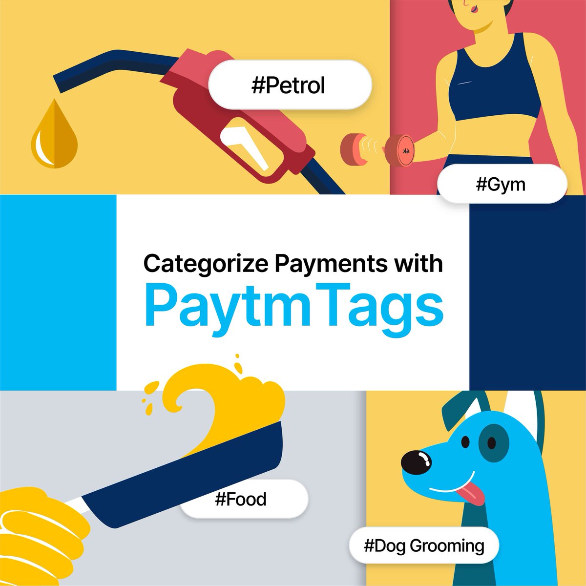 Tracking spends on Paytm just got cooler! 😎 Now, add custom tags for all your payments and see monthly spends for each tag easily. Head to your Paytm Passbook to try now ✅