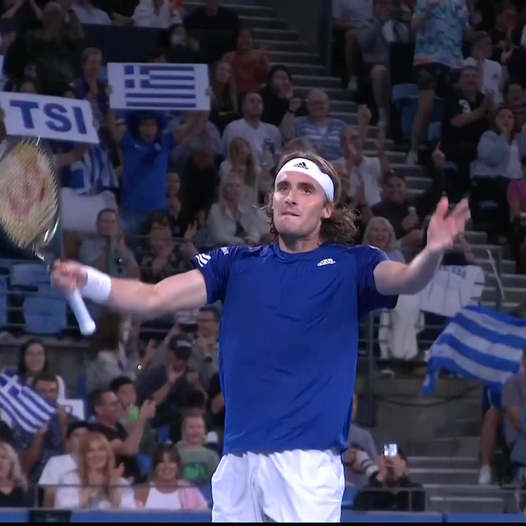 The Greek Gladiator. 🇬🇷 @steftsitsipas #UnitedCup