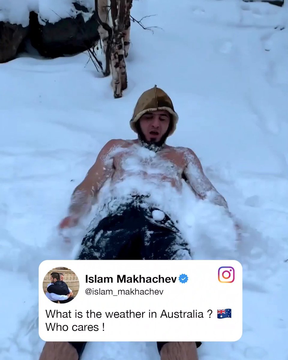The champ is a master of the elements 🥶 (via Makhachev Islam)