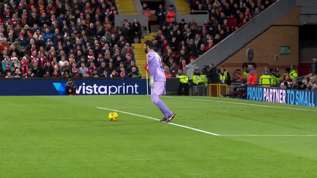 Alisson 🙃 (via Emirates FA Cup)