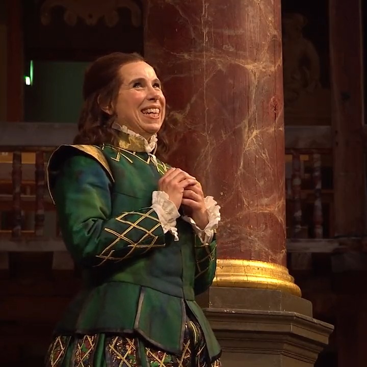 I left no ring with her... 💍 We're on TV! Catch Michelle Terry as the lovelorn Viola in our 2021 production of #TwelfthNight on BBC Four at 8pm this evening, or catch-up on BBC iPlayer, thanks to BBC Arts.
