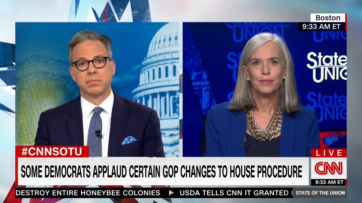 "When they talk about process, that is a smoke screen." House Minority Whip Rep. Katherine Clark (D-MA) tells CNN's Jake Tapper 🦅 House Republicans are trying to distract the American public away from their legislative agenda. State of the Union #CNNSOTU