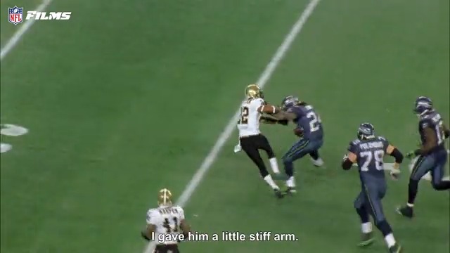 Just a little baby stiff arm 😏 11 years ago, Marshawn Lynch shook the earth. Seattle Seahawks