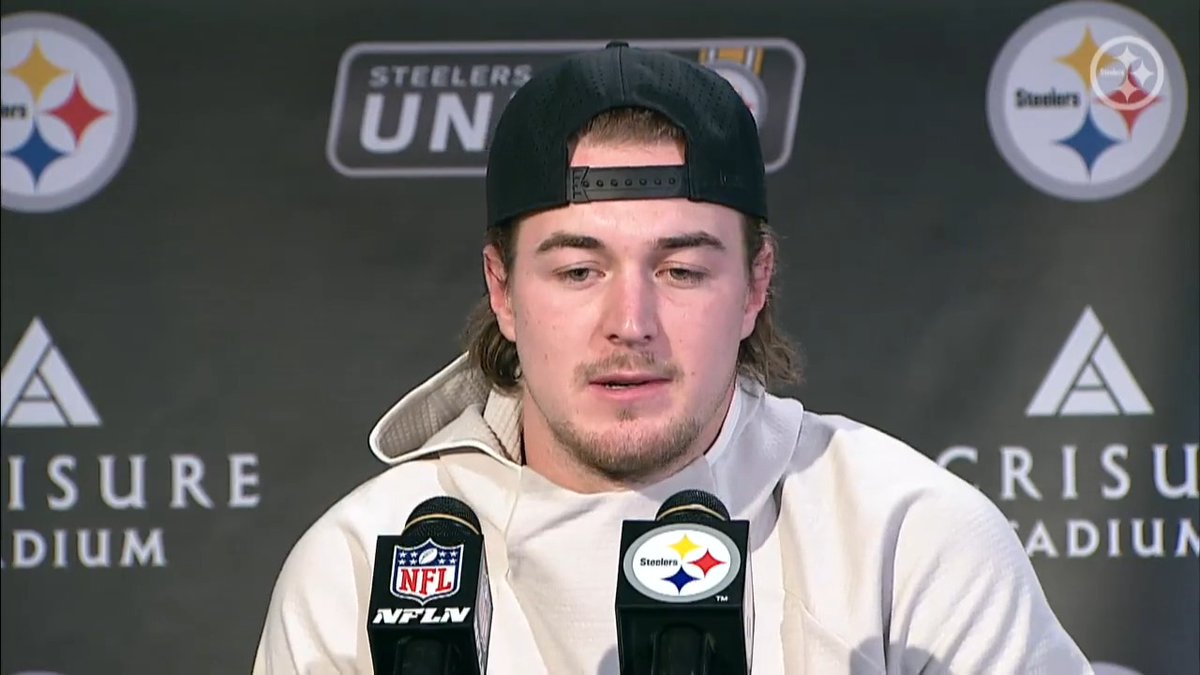 Kenny Pickett addresses the media following our game against the Browns.