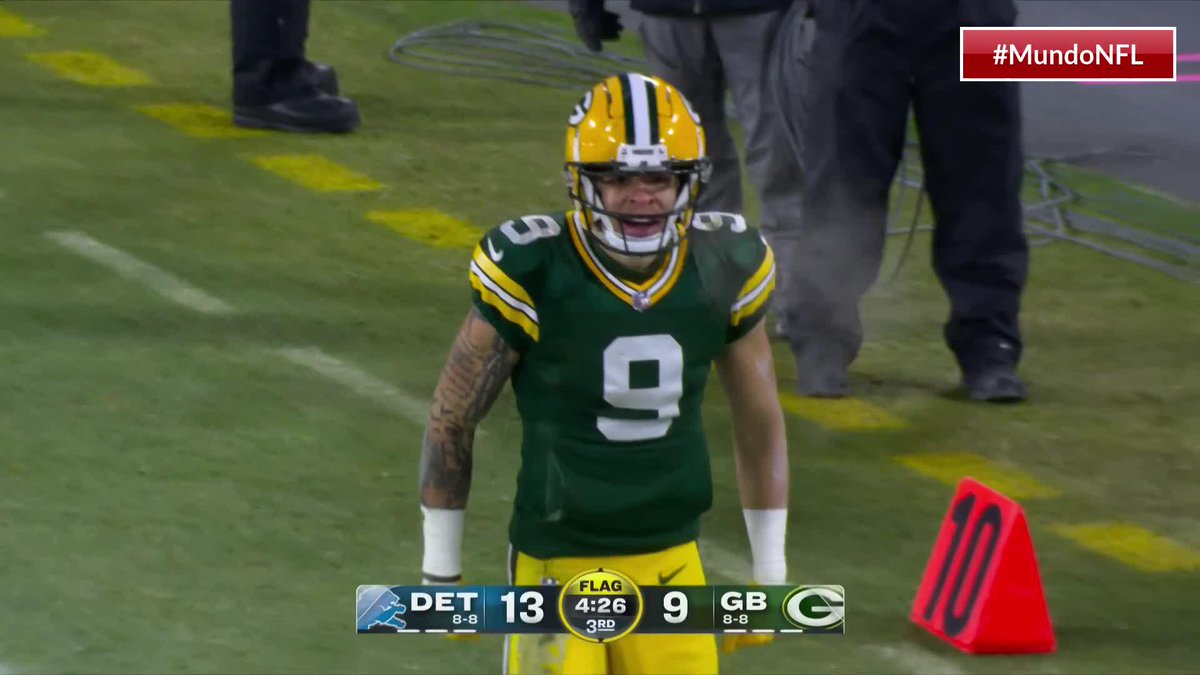 El novato Christian Watson no deja de sorprender con su talento. 🔝 Gran recepción para una ganancia de 45 yardas 😤 #NFLGamePass con narración en español por #MundoCast ➡️
