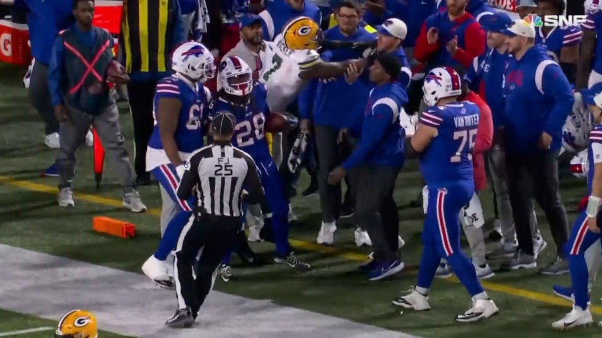 Quay Walker got ejected twice this year. BOTH times for shoving staff on the opposing team. This was the first one vs the Bills