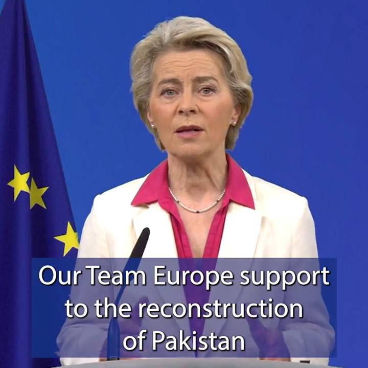 We support Pakistan in its recovery after the terrible floods of last year that claimed over 1,700 lives. Today we endorsed Pakistan’s reconstruction plan with €500 million from #TeamEurope We continue our humanitarian aid and work with 🇵🇰 to modernise its economy. UN Development