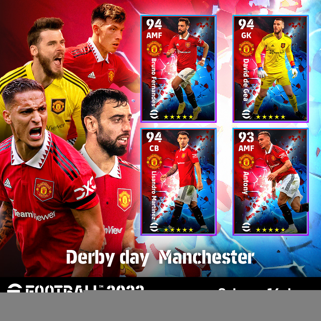 Introducing Derby Days 🤜🤛 When major rivalries come for our #eFootball partners, you can pick up some of their outstanding performers ⭐ This week: The Manchester Derby and Manchester United A city that's been red for so long until the last decade 🔴⚫ but who will win on Saturday?