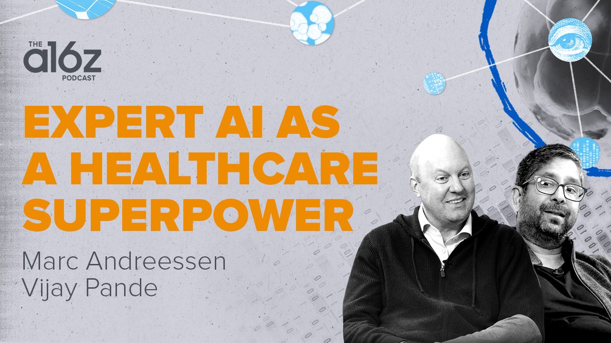 Is expert AI better than the median doctor? Marc Andreessen 🇺🇸 and Vijay Pande discuss the implications of expert AI in the bio and healthcare space. Watch the full video from a16z Bio + Health's Bio Eats World. 👇