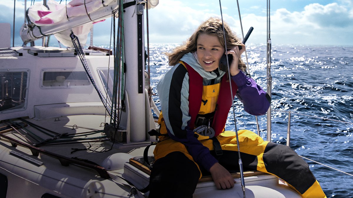 Jessica Watson is the youngest person to sail solo, non-stop, and unassisted around the world. Teagan Croft stars in True Spirit, a true story. Premieres February 3