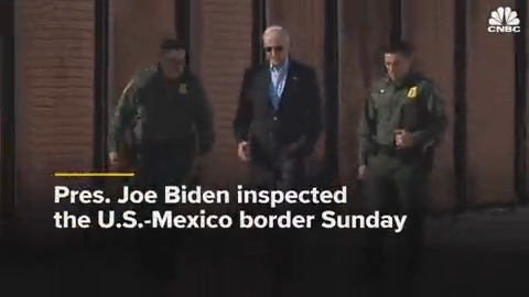 President Joe Biden inspected the U.S.-Mexico border Sunday ahead of a summit with Mexico and Canada.