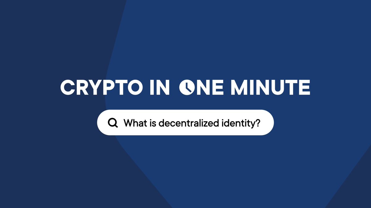 ⏱️ It’s time to take ownership of your data. Hear from Ripple GM, Monica Long—in under 60 seconds!—how decentralized identity can give individuals a new power to control their personal, online data in a Web3 future. #CryptoInOneMinute