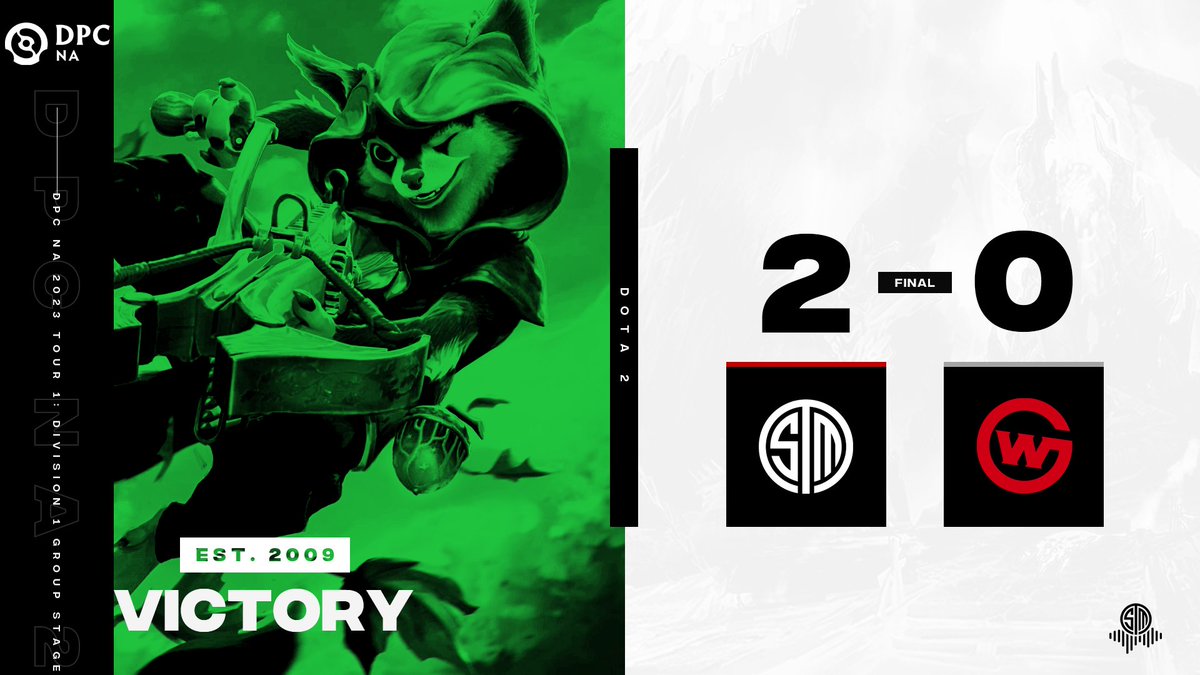 WE KICK OFF DPC 2023 WITH A RESOUNDING 2-0 #TSMWIN See you all here on Wednesday for more TSM domination!
