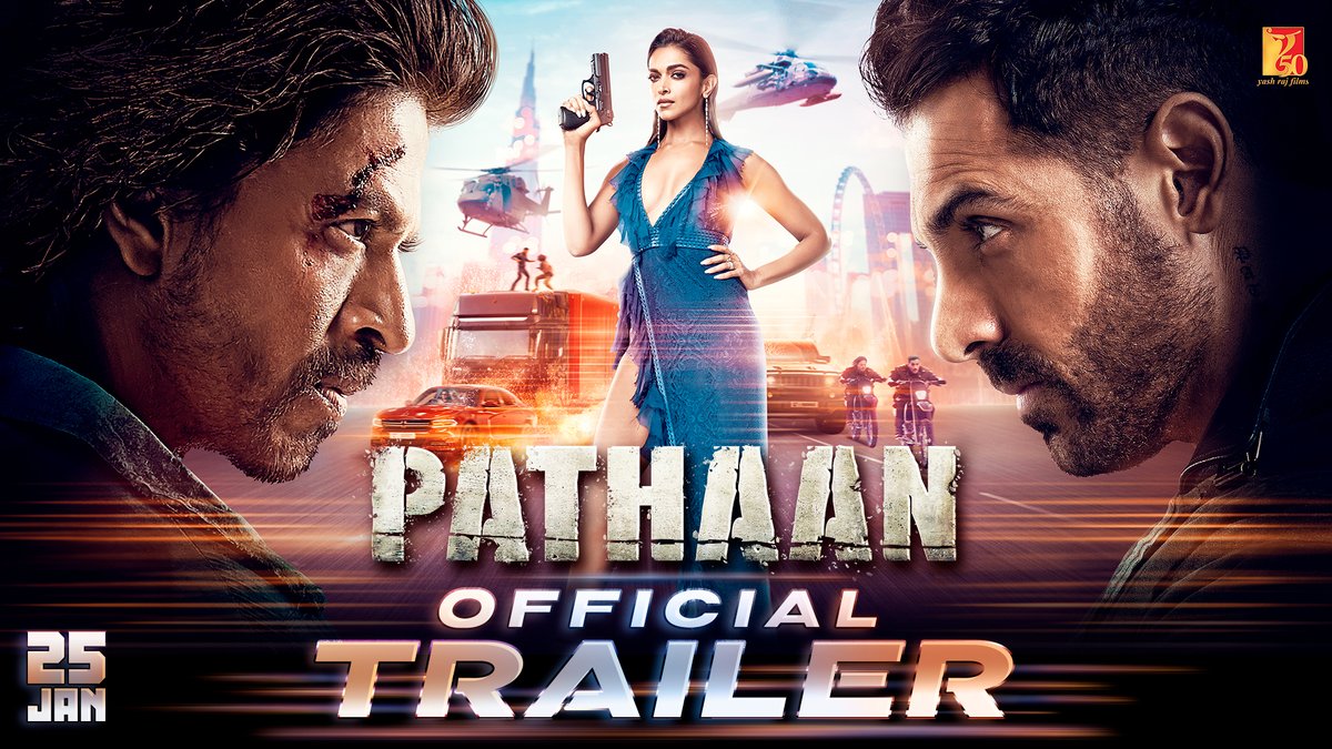 Mehemaan nawaazi ke liye #Pathaan aa raha hai, aur pataakhen bhi saath laa raha hai! 💣💥 #PathaanTrailer out now! Releasing in Hindi, Tamil and Telugu on 25th January 2023. Deepika Padukone | @thejohnabraham | #SiddharthAnand | Yash Raj Films