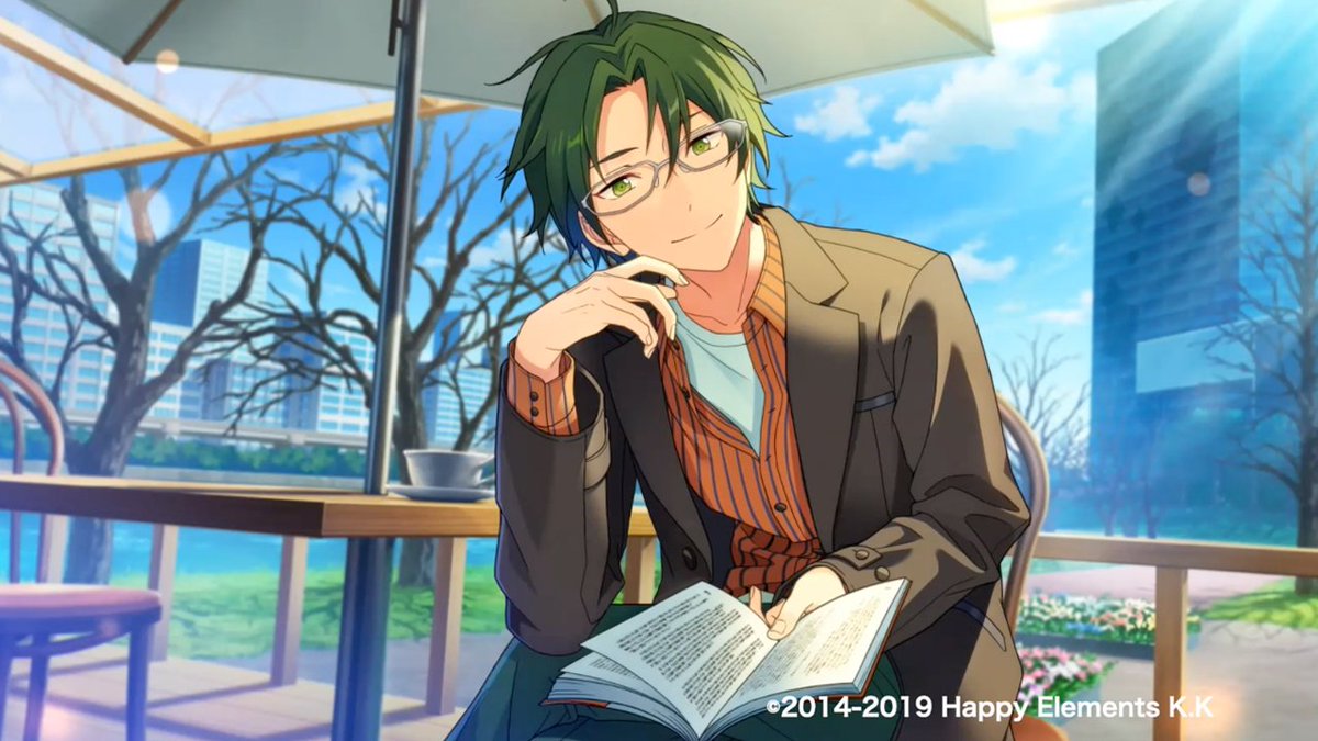 (2/2)【お知らせ】 ⭐5 蓮巳 敬人のカードは開花前スチルが動く「エモーション」付き💓 アイドルストーリー[シャッターチャンス]のスチルシーンでエモーションが発生するほか、敬人のカードを獲得するとマイルームのイラスト表示で「エモーション」が選択可能になります♪ #あんスタ