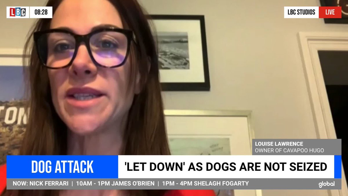 'It was a savage mauling on an incredibly helpless dog!' 'The law has not been applied', says this distressed dog owner who tells Nick Ferrari the police have not acted 'in the best interest' of the community after two 'huge' dogs attacked her Cavapoo.