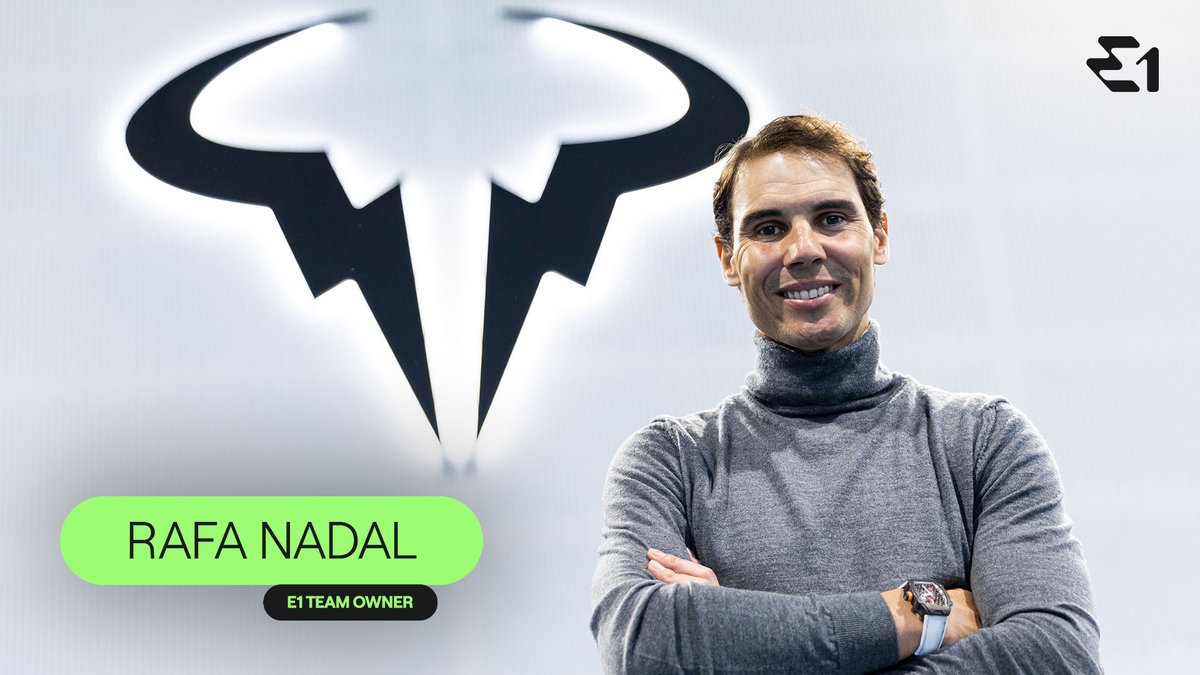 ¡VAMOS! Welcome to E1, Rafa Nadal 🤝⚡ 22 Grand Slam titles. A sporting icon. Now Rafa has officially joined the electric revolution with his own E1 team 🌊 #E1Series | #ChampionsOfTheWater