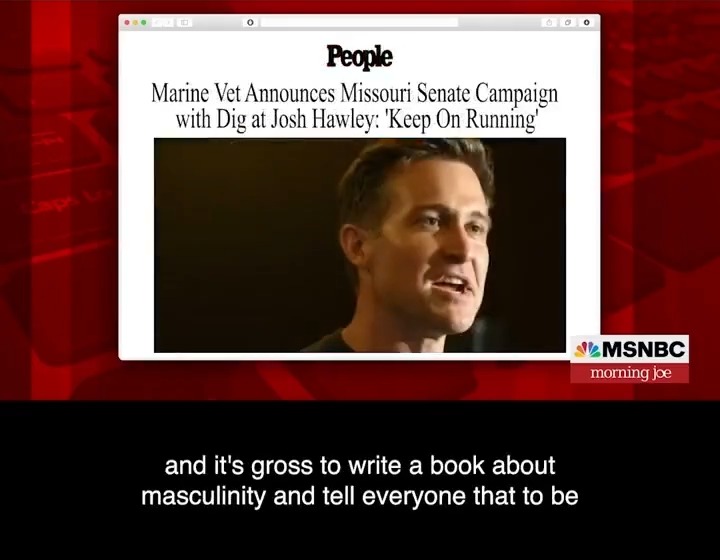 So Josh Hawley wants to control what we do in the bedroom, in the doctor's office, and even in our workplaces... He's telling us the only way to be a man is to be just like him — and now he's even writing a book about it? It's weird. It's creepy. It's gross. I just don't get it.