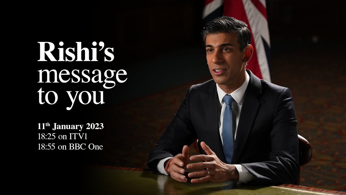 Watch my first broadcast to the nation as Prime Minister, tomorrow on BBC and ITV 👇