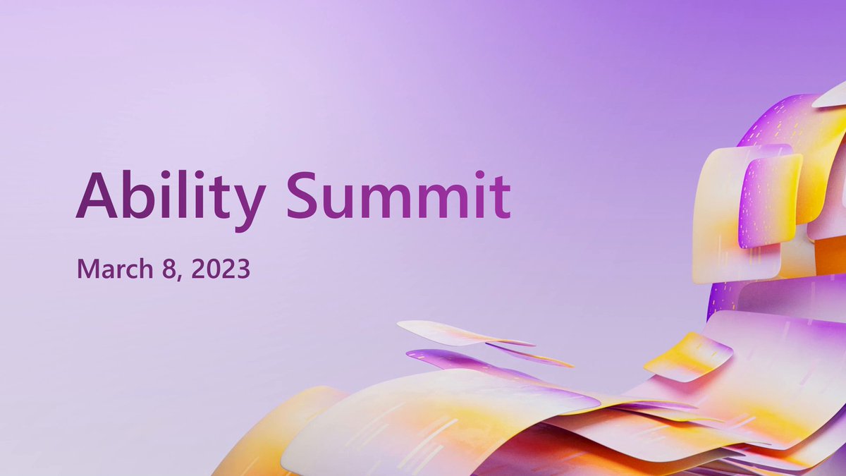 Save the date for Ability Summit—March 8, 2023! Learn how your community and organization can Imagine, Include, and Build an inclusive culture that will empower every person to achieve more. #AbilitySummit