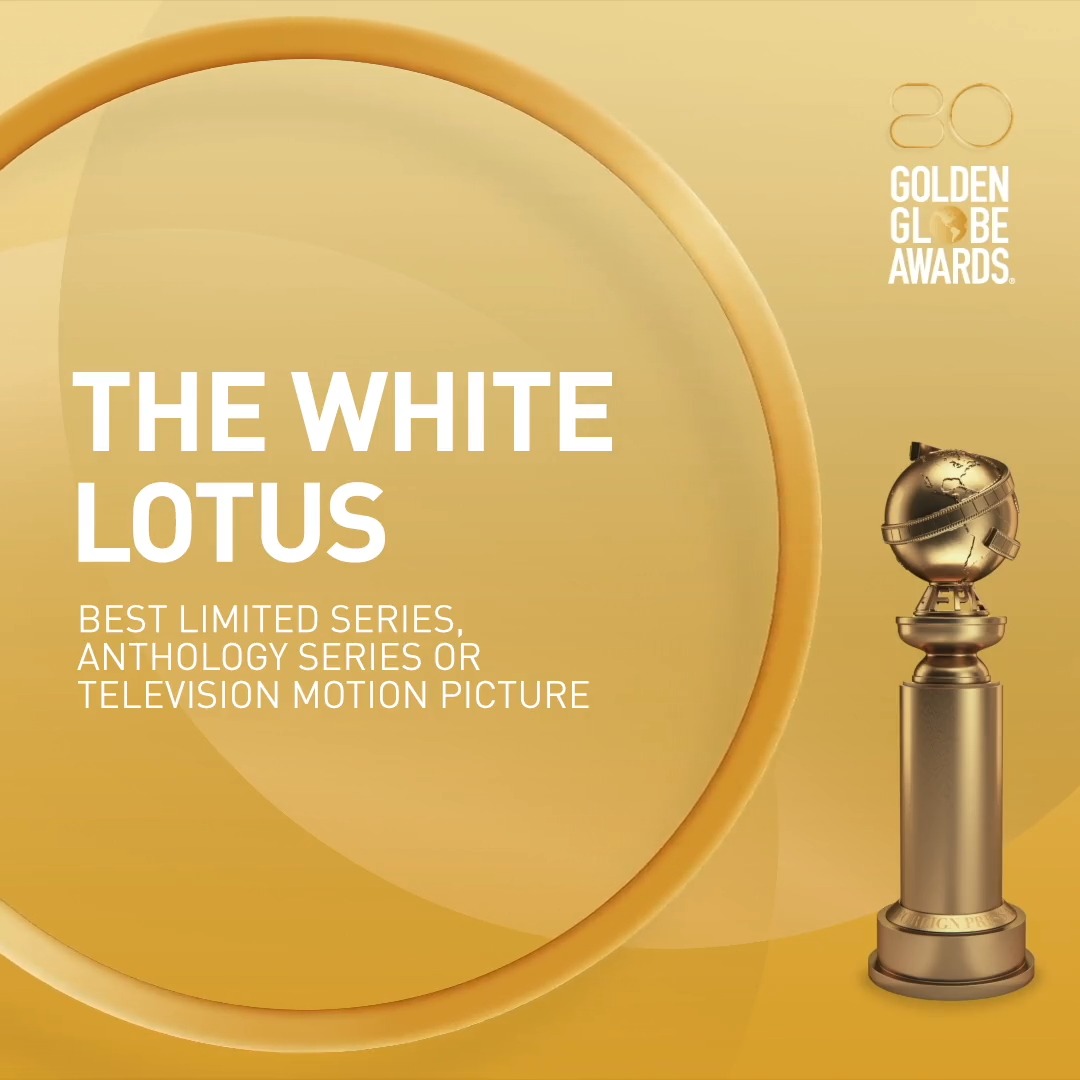 The White Lotus is the Golden Globe WINNER for Best Limited Series, Anthology Series, or Television Motion Picture! Congratulations! 💫 #GoldenGlobes
