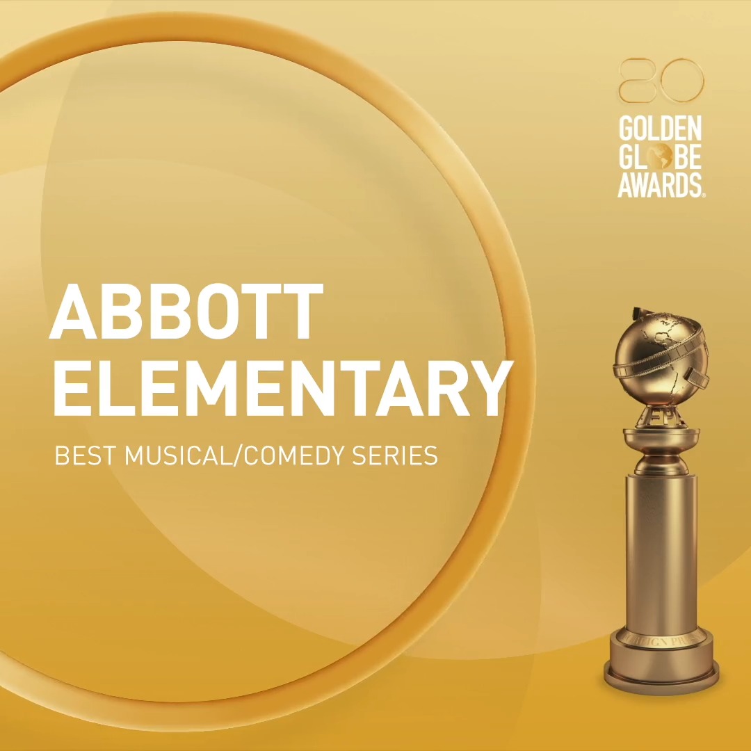 Congratulations to @abbottelemabc, this year's Golden Globe WINNER for Best Musical/Comedy Series! 🏆 #GoldenGlobes