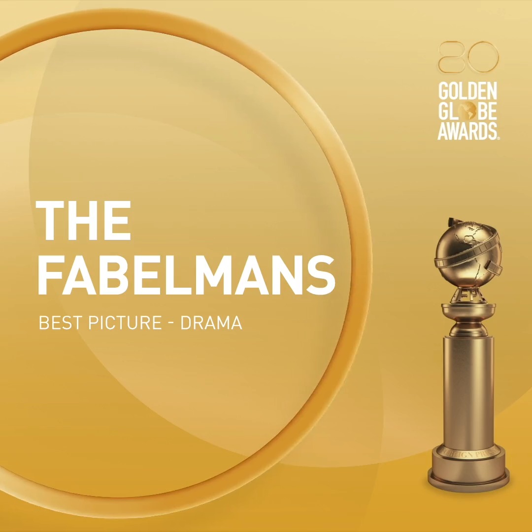 The FINAL Golden Globe 🏆 of the night goes to The Fabelmans for Best Picture - Drama. A huge congratulations to everyone involved in such an amazing film! #GoldenGlobes