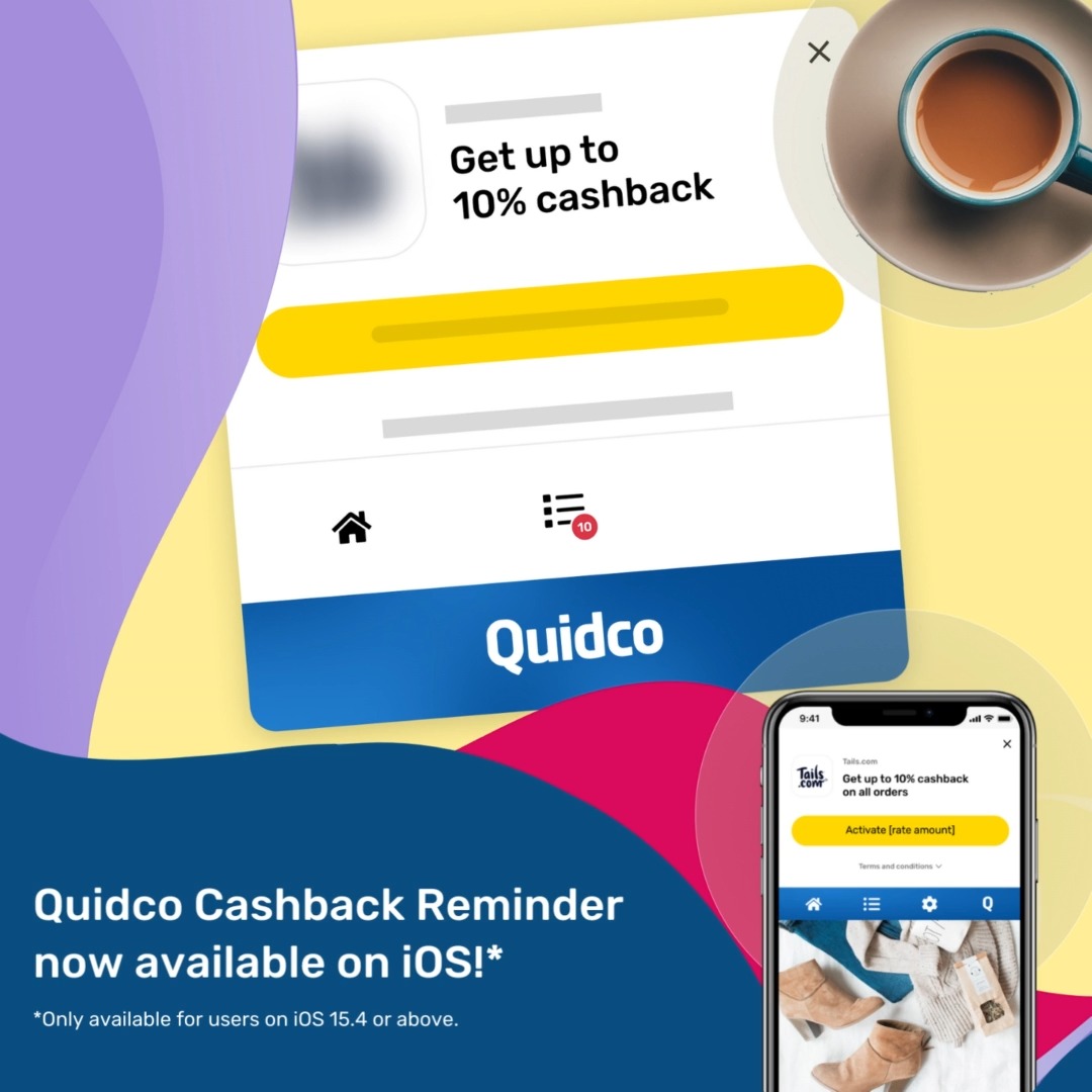 🍏 iOS users... 🍏 Our Cashback Reminder for Safari Mobile is here 🎉 Download it via the App Store & get reminded of cashback (without having to visit the Quidco site) 📲 • • • Get started 👉