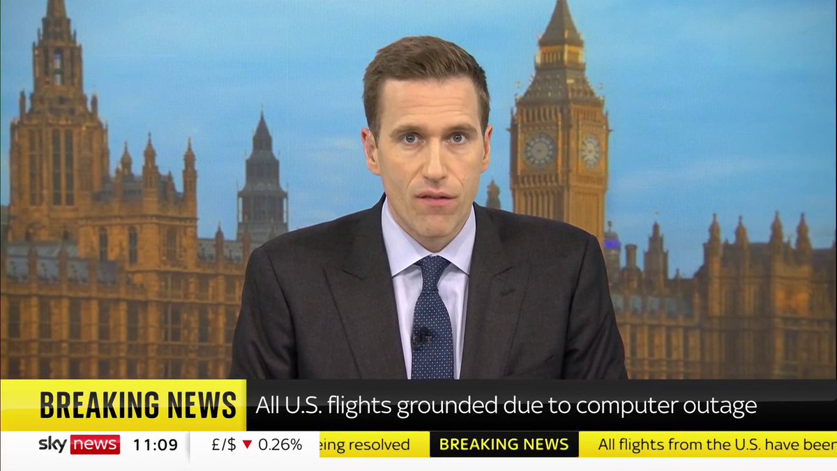 BREAKING: All flights across the US have been grounded due to a glitch with the Federal Aviation Administration's computer system, US media report. 📺 Sky 501, Virgin 602, Freeview 233 and YouTube