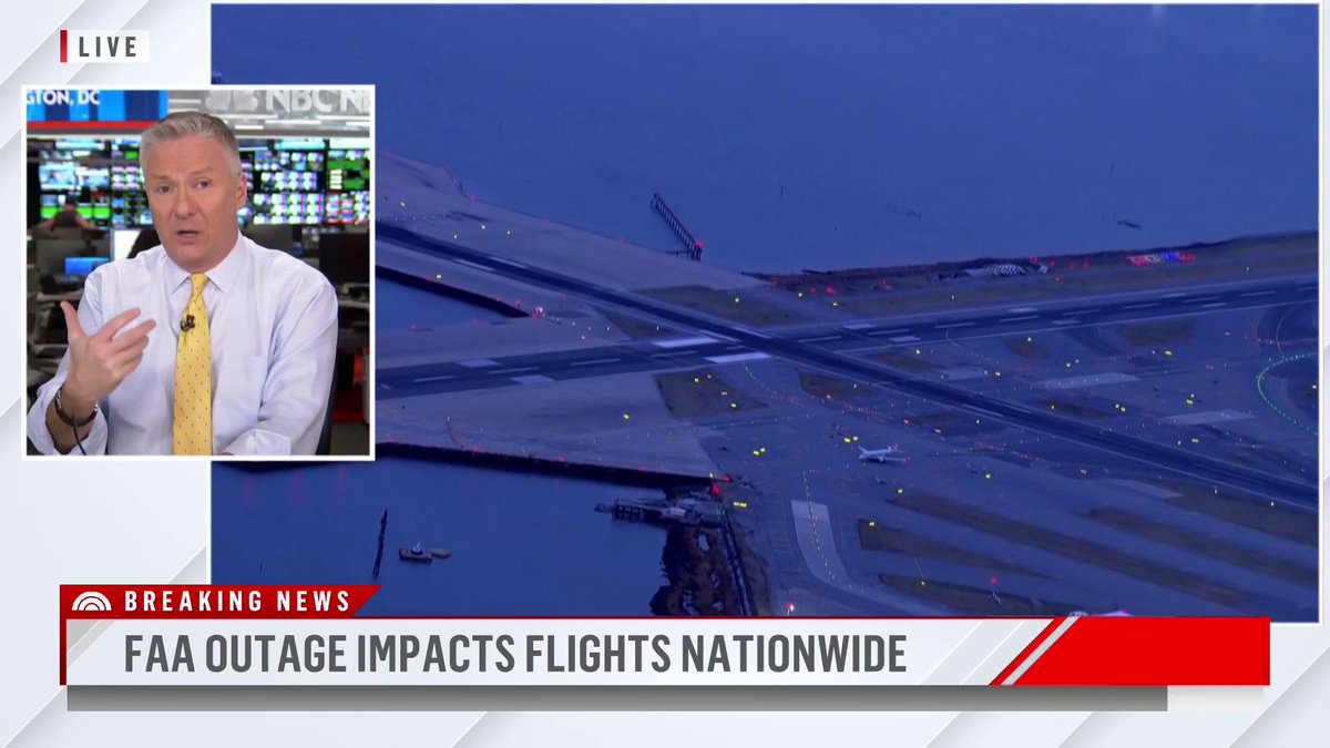 NEW: The FAA is experiencing a major computer outage that is impacting flights across the country. All flights in the U.S. were grounded following the incident, a source with knowledge of the situation told NBC News. Tom Costello shares the details.