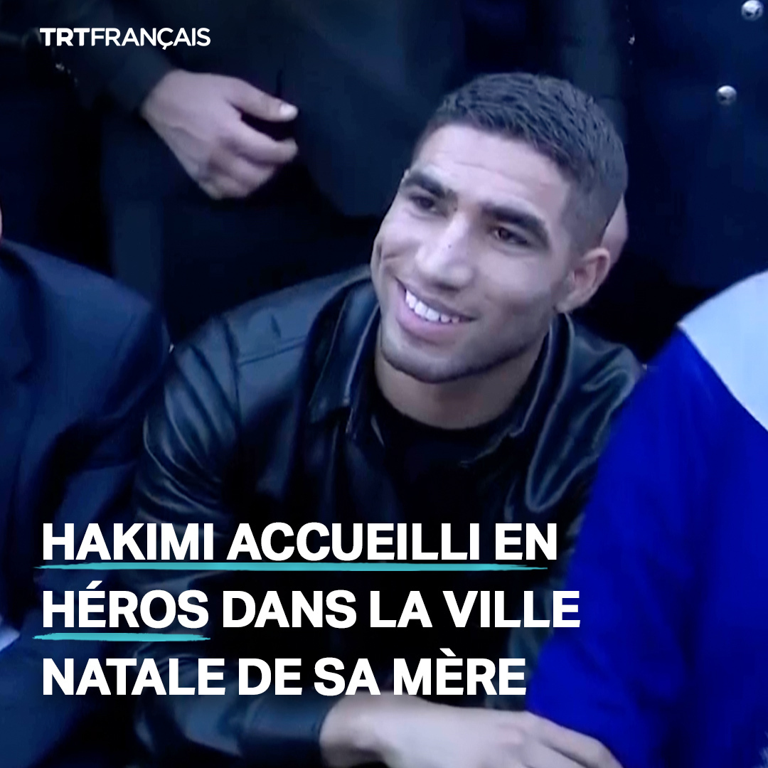 Achraf Hakimi a été accueilli en héros à Ksar el-Kebir, la ville natale de sa mère au nord de Rabat. Il est entré dans l'histoire le mois dernier lorsque le Maroc est devenu la première équipe africaine à atteindre les demi-finales de la Coupe du monde
