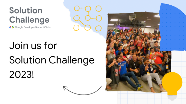 🚨✨ The 2023 Solution Challenge is officially here! → University students are invited to build solutions using Google tech that support the United Nations’s Sustainable Development Goals. Register today for a chance to win swag, mentorship, and a cash prize! 🏆