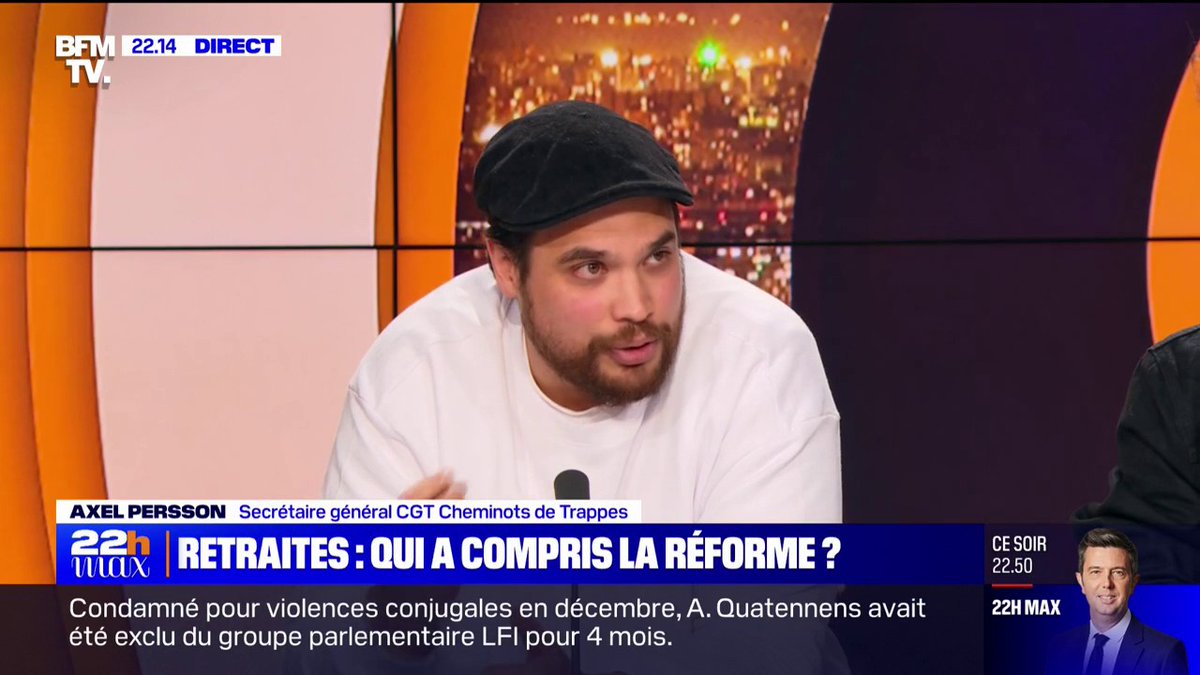Axel Persson (CGT Cheminots): La réforme cherche à "rapprocher l'âge légal du départ à la retraite de l'âge moyen de la mort des travailleurs"
