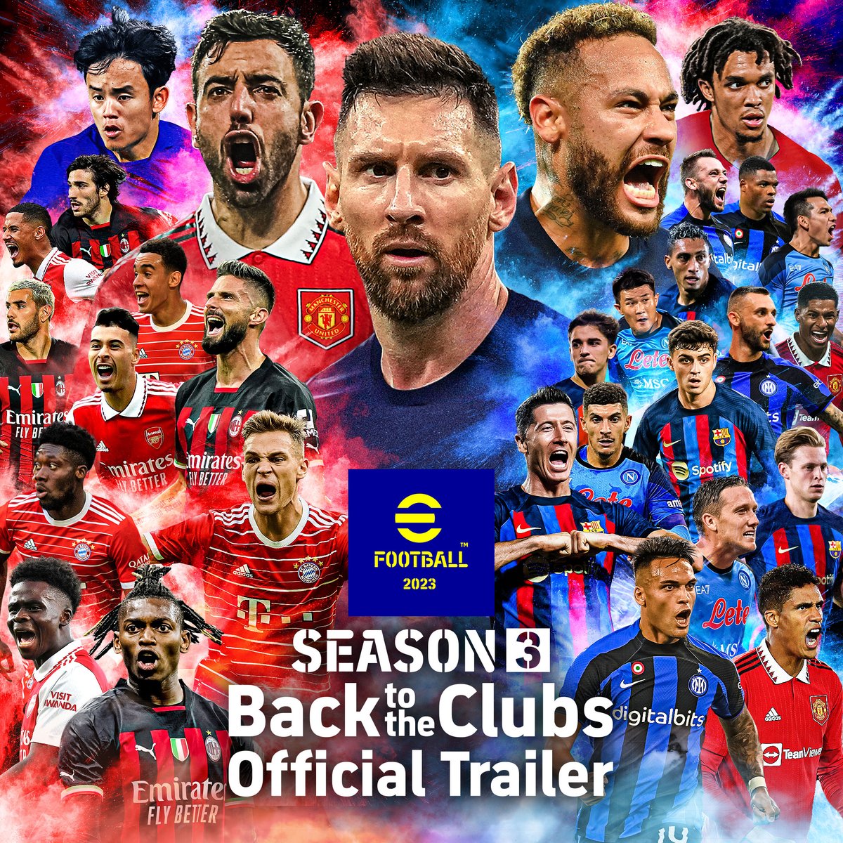 【 eFootball™ 2023 シーズン3 開幕!】 シーズン3のテーマは”Back to the Clubs”! 国際舞台での激闘を終えた選手達がそれぞれのクラブに戻り、戦いの舞台は再び各国のリーグ戦へ! まだまだ目が離せないサッカーシーンを #eFootball™ で楽しもう!⚽ 詳細▶ #イーフト